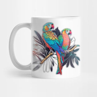 Beautiful 16 bit Colourful Birds Mug